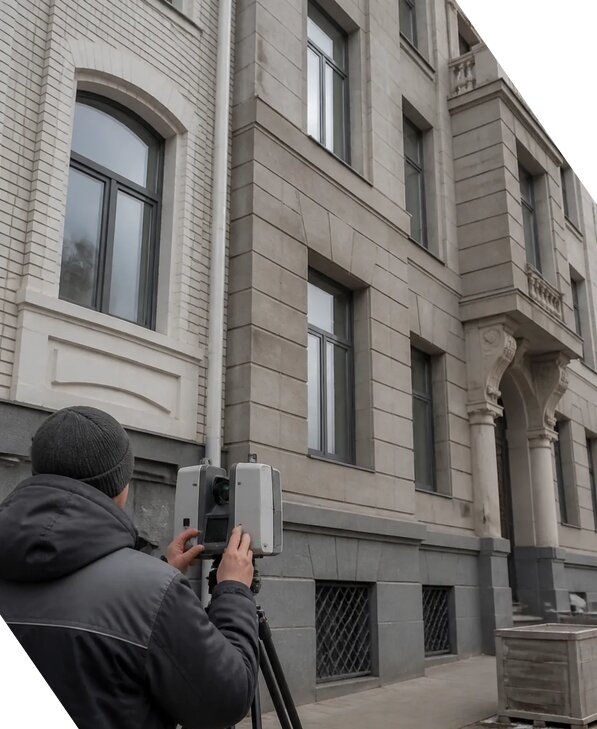 Лазерное сканирование фасадов зданий для обследования в Лангепасе